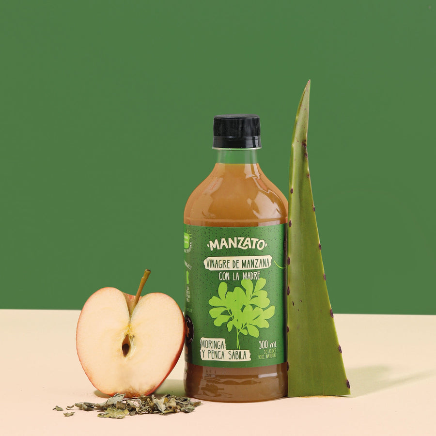 Vinagre De Manzana Con Moringa Y Penca Sábila 500 Ml PET